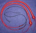 3ft Red 16 plait matched snake whip pair A